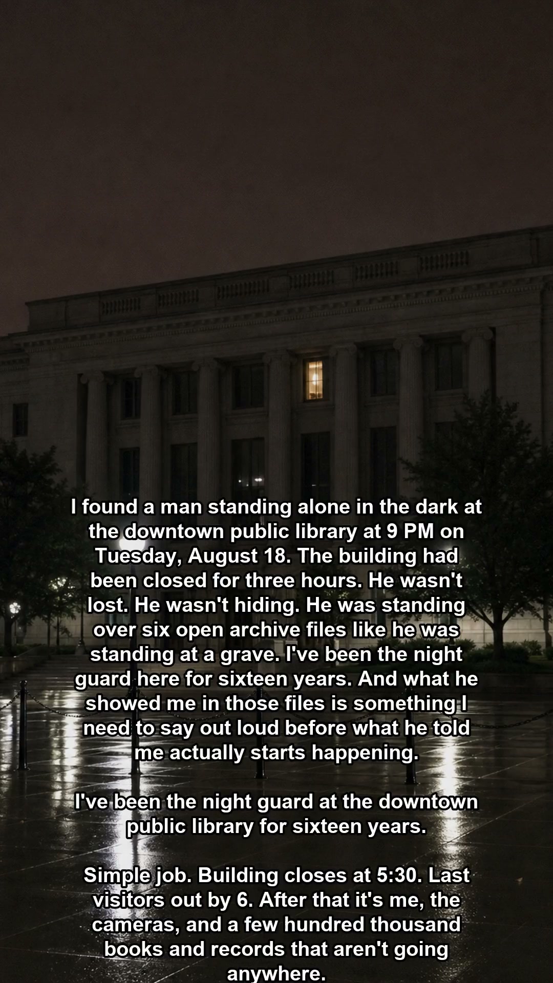 The Man in the Library After Closing