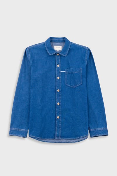 Loop Shirt - Light Denim - Men's - Folk