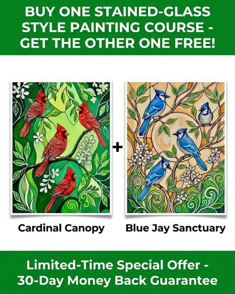 Buy 1 Stained-Glass Style Course Get 1 FREE!