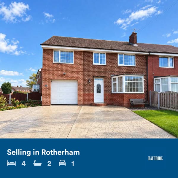 Extended Four-Bedroom Semi-Detached Home in a Sought-After Thrybergh Location. Guide Price £180,000 - £190,000.