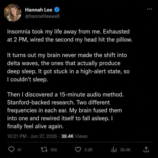Can’t Sleep? This Simple Audio Technique May Help