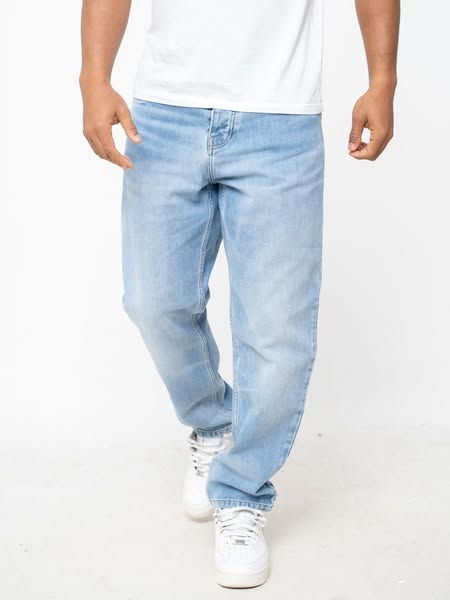 Spodnie Jeansowe Męskie Jasne Sprane Niebieskie Carhartt WIP Newel Maitland Cotton