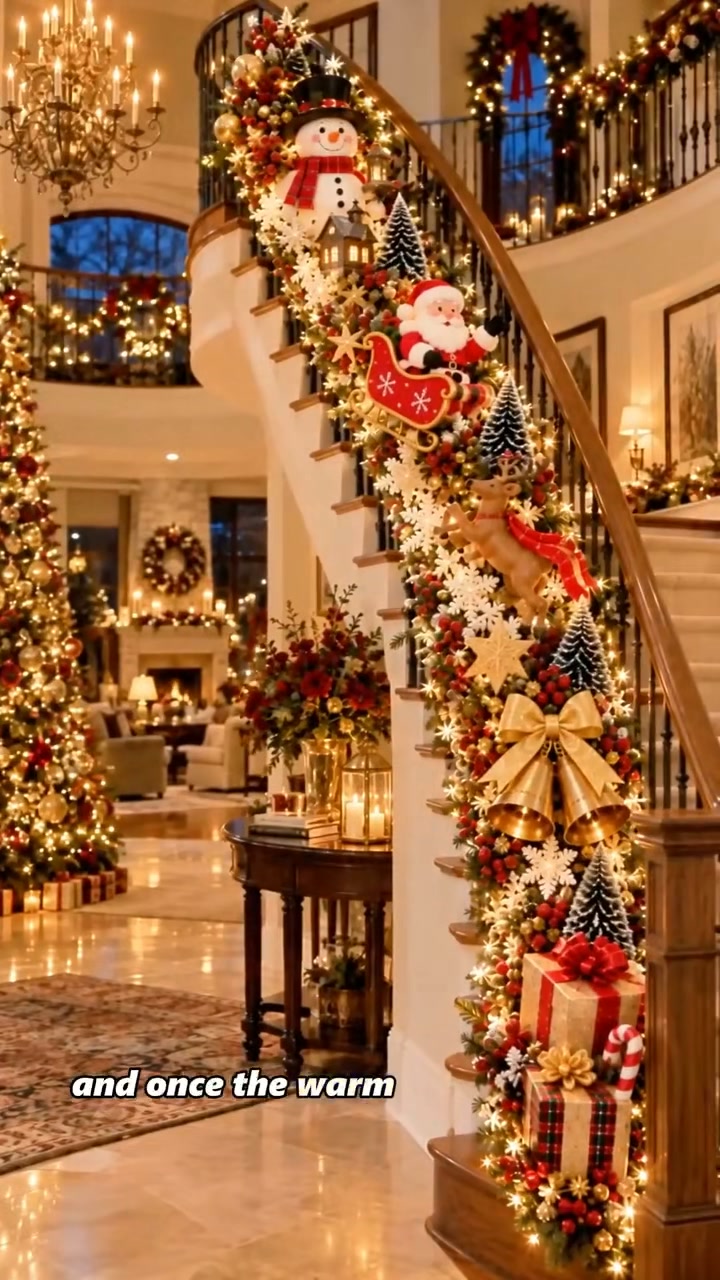 Turn Your Staircase Into Christmas Magic