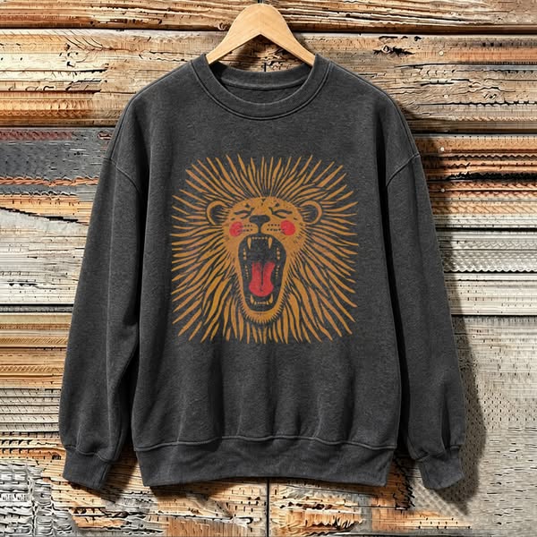 Vintage Boho Lion Sweatshirt