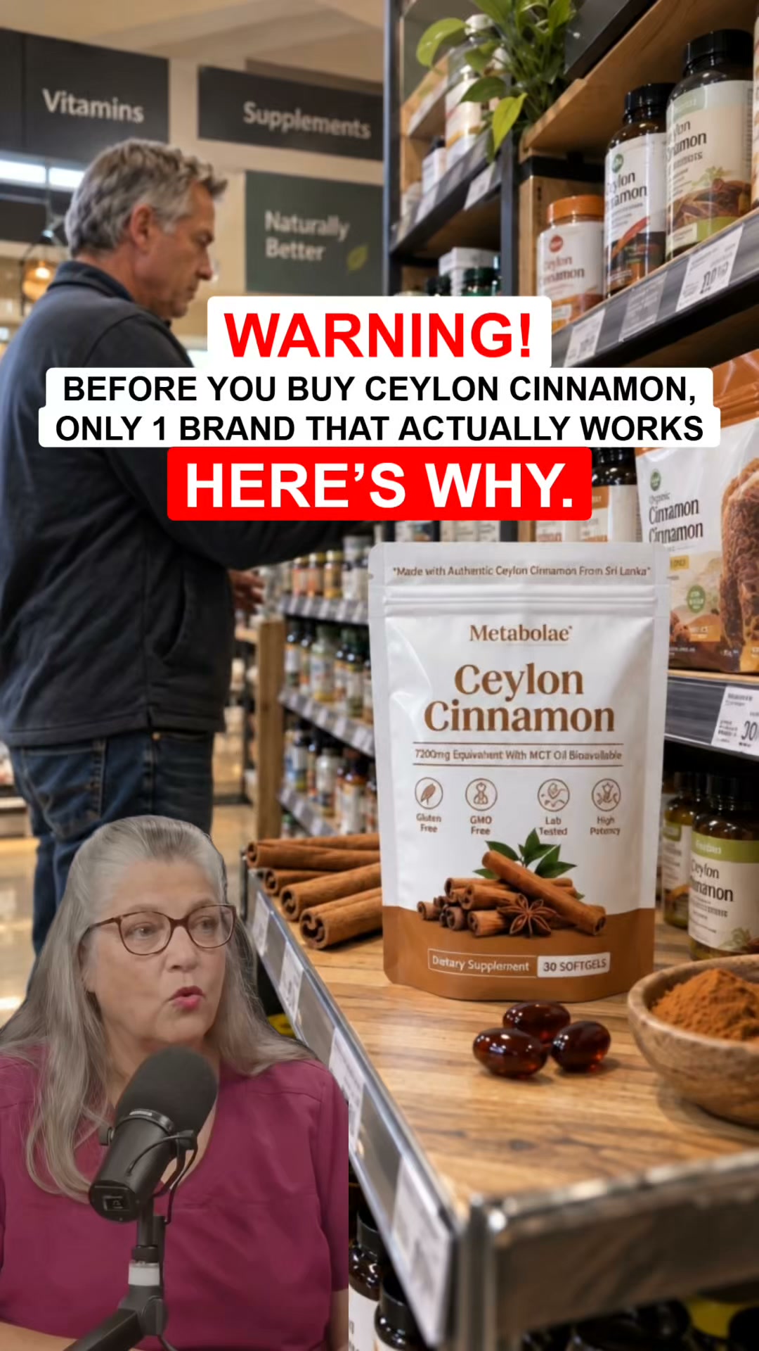 Ceylon Cinnamon 7200mg Equivalent with MCT Oil