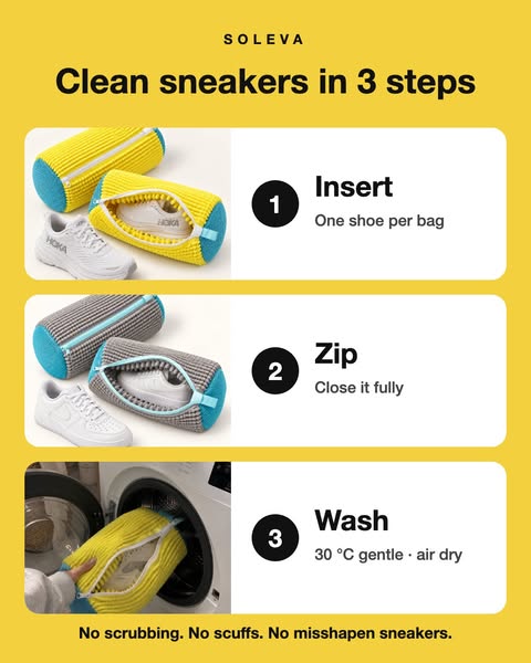 Clean sneakers in 3 steps