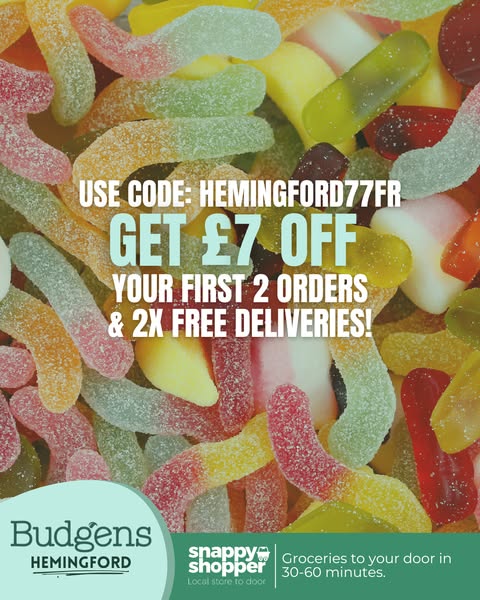 £7 OFF your first TWO orders