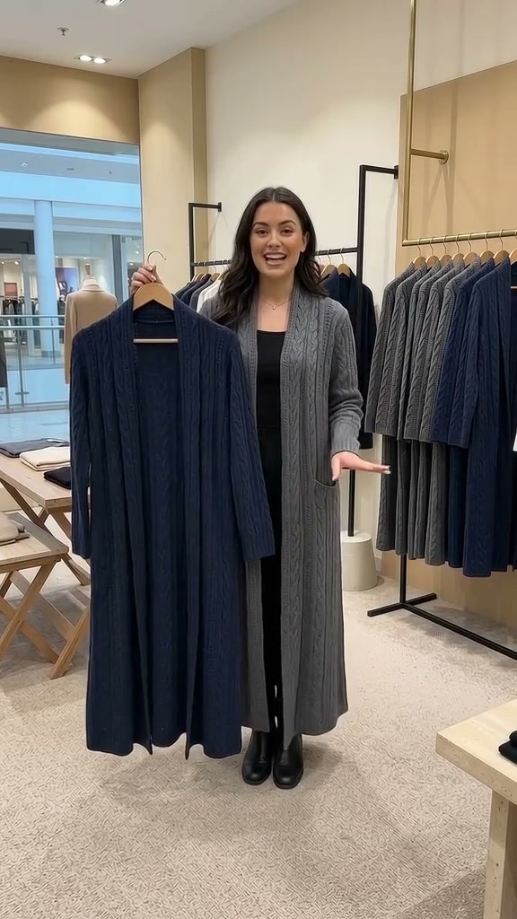 Gratis verzendingCasual effen kleur lange gebreide vest