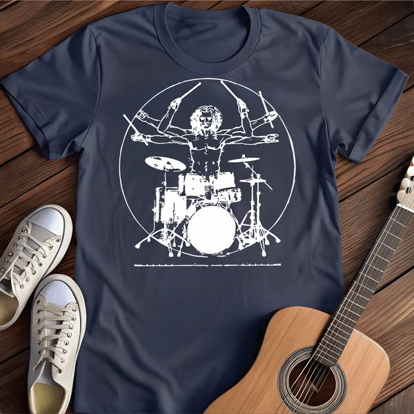 Vitruvian Drummer T-Shirt