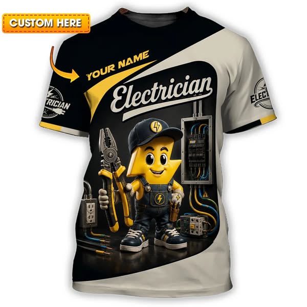 Electrician's Perfect Shirts Custom Name for You!