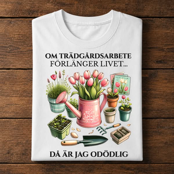 Rolig Trädgårdsarbete T-Shirt