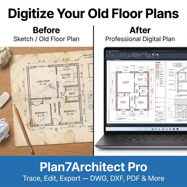 Turn Old Floor Plans into Editable Digital Plans