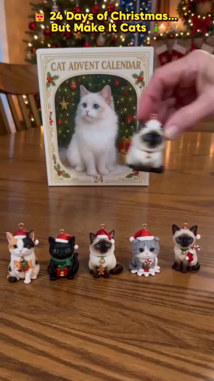 24 Days of Christmas Cats Advent Calendar – 24 Collectible Festive Cat Surprises
