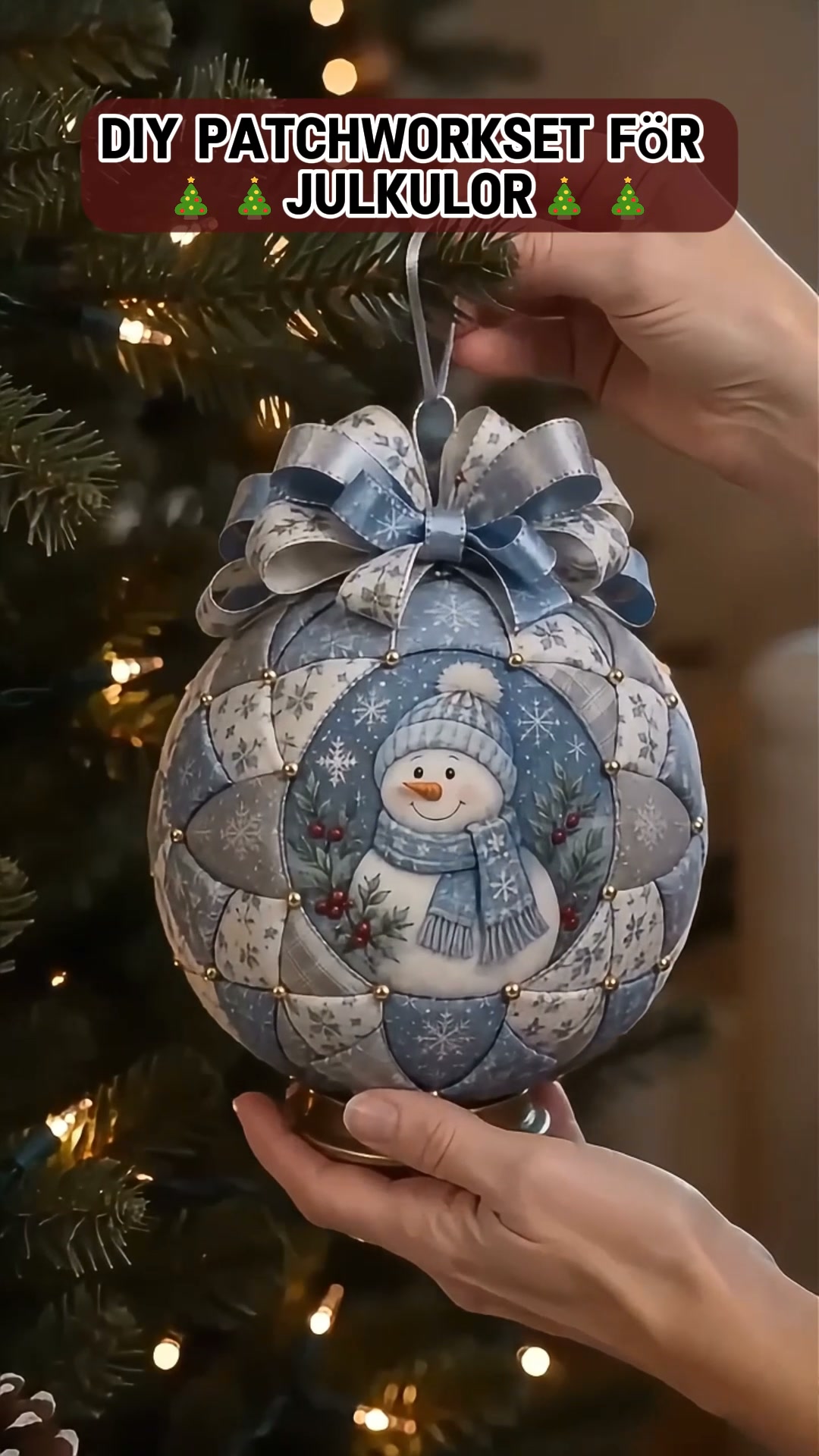 DIY patchworkset för julkulor
