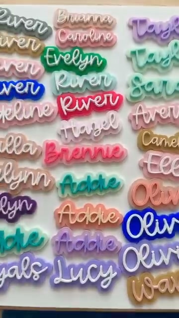 Personalized 3D Printed Name Tag Hair Clip
