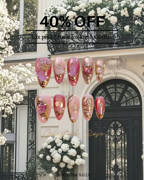 Premium Handcrafted Press-On Nails - ROXORA