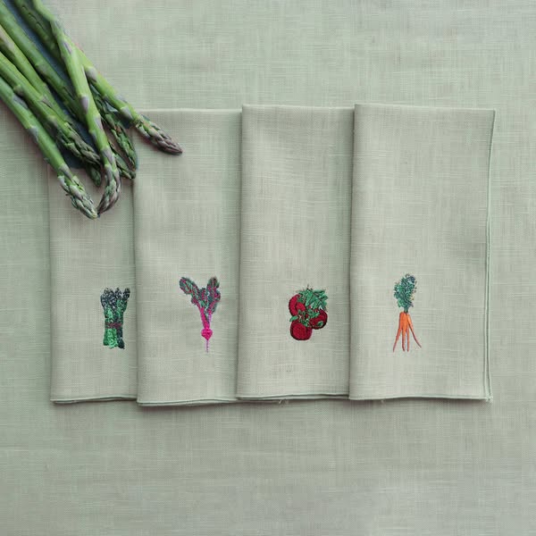 Pure Linen Veggies Napkin