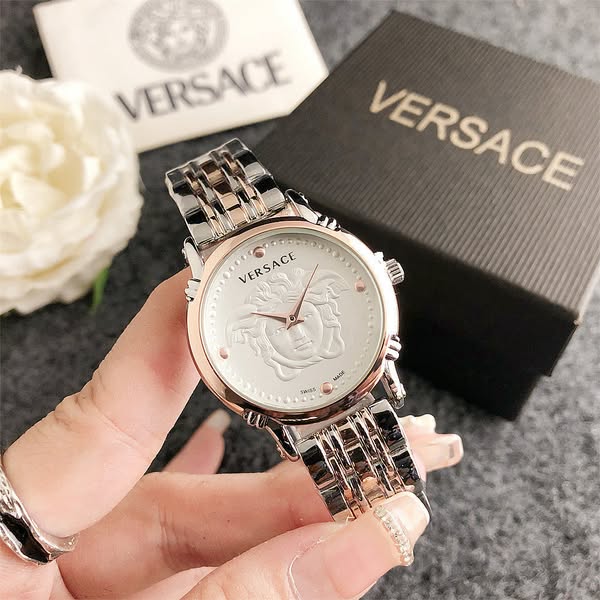 Women's Slim Case Steel Link Analog Watch