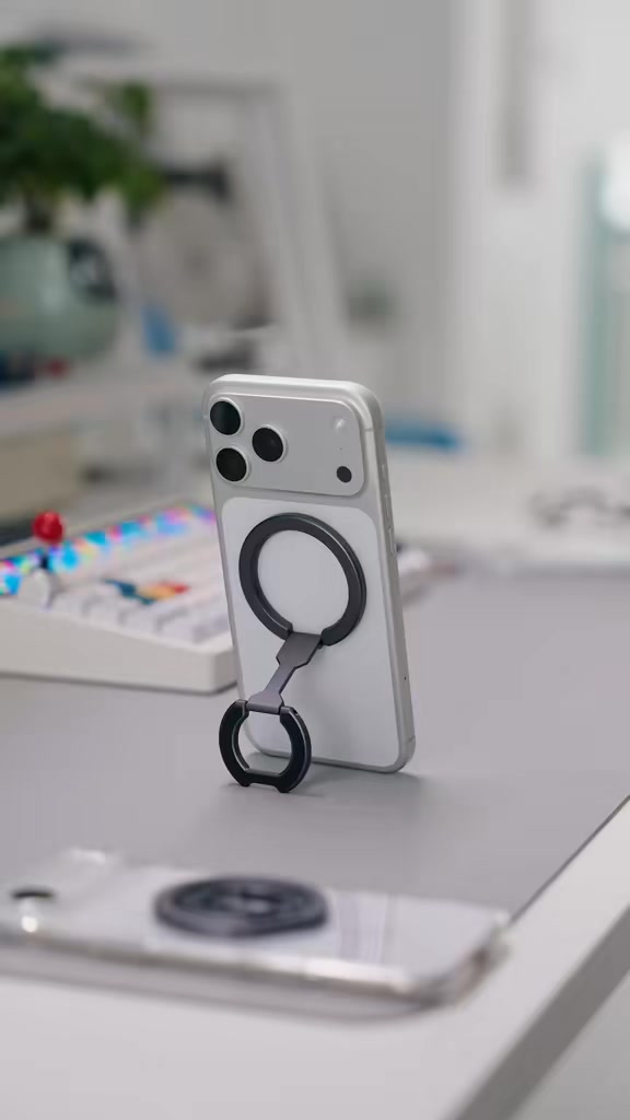 Double-Sided Magnetic Phone Stand Adjustable & Compatible with iPhone 12-17 Series