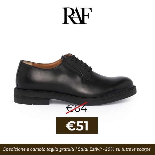 Stringate Derby in Pelle - Nero
