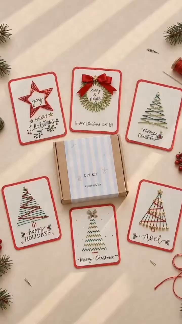 CHRISTMAS SALE ONLY￡8.99!Merry Christmas DIY Greeting Card Making Kit