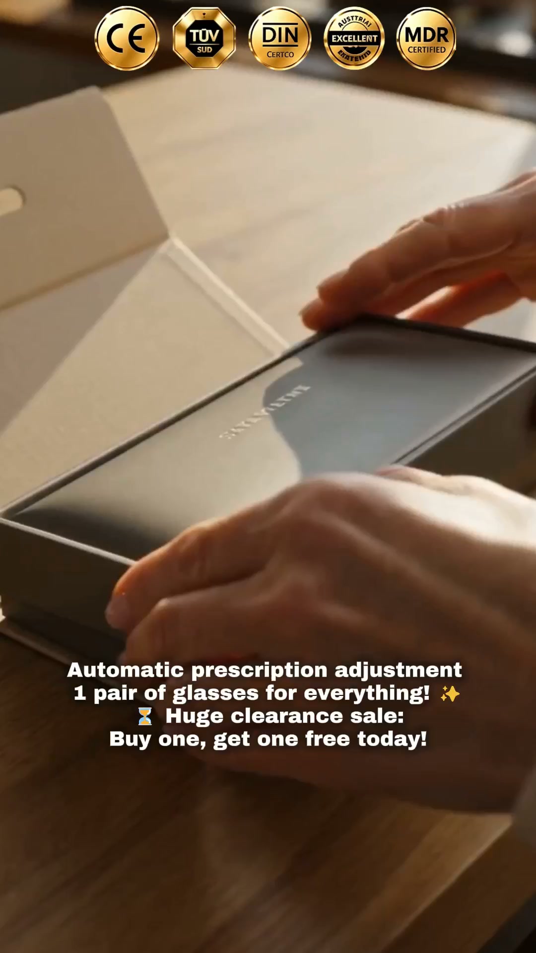 Ditch your 3 pairs of glasses: The 3-in-1 photochromic glasses you can wear anywhere.