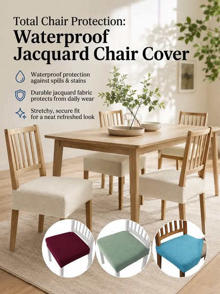 Waterproof Jacquard Chair Covers! Durable, Stylish & Easy-Clean