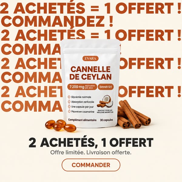 Cannelle de Ceylan — équivalent 7 200 mg, avec huile MCT