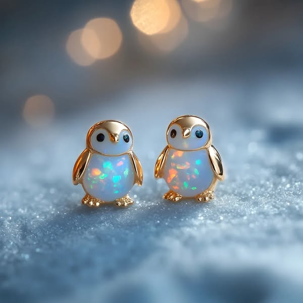 2026 New--Buy 1 Get 1 FreePenguin Opal Stud Earrings