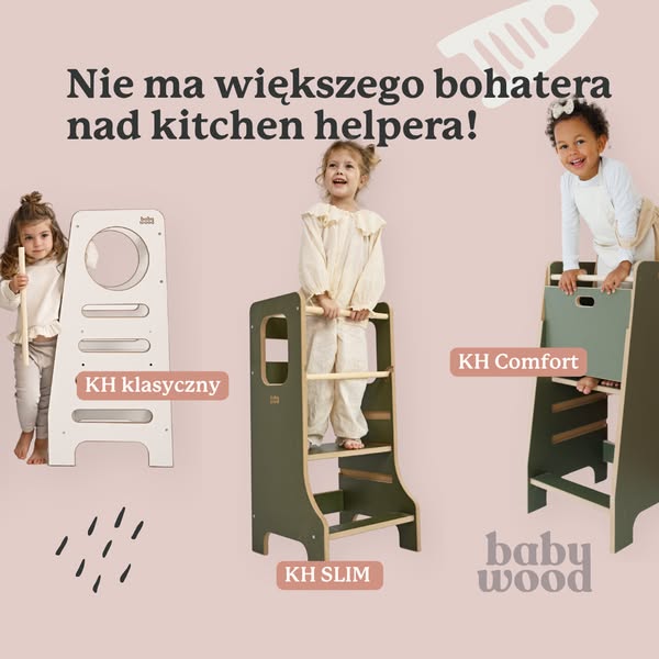 Drewniane kitchen helpery
