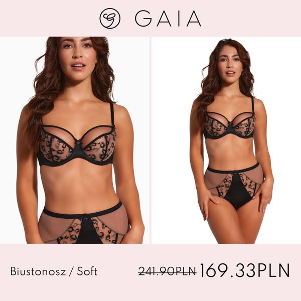 BELLA MISTERIA Biustonosz Soft Czarna Pantera (086)