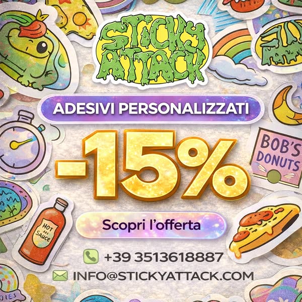 Adesivi Personalizzati Online in 24/48h | StickyAttack