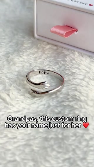 Grandpa & granddaughter hug ring