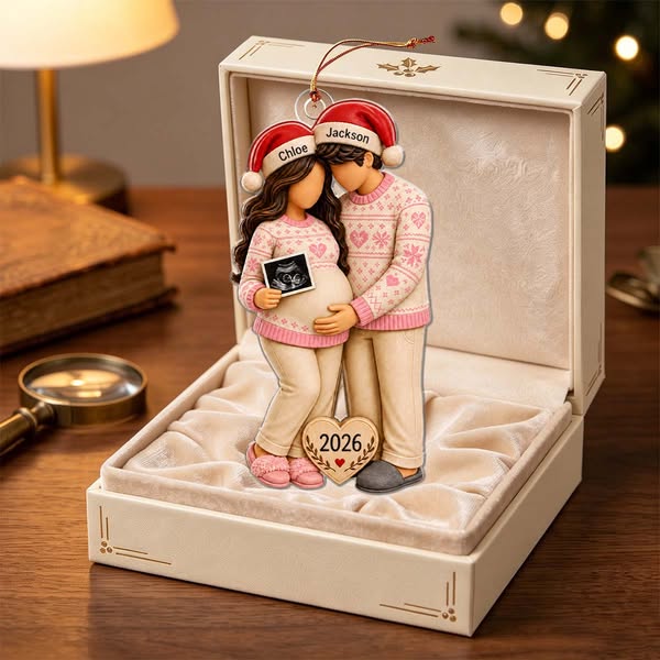 Personalized Pregnancy Christmas Ornament