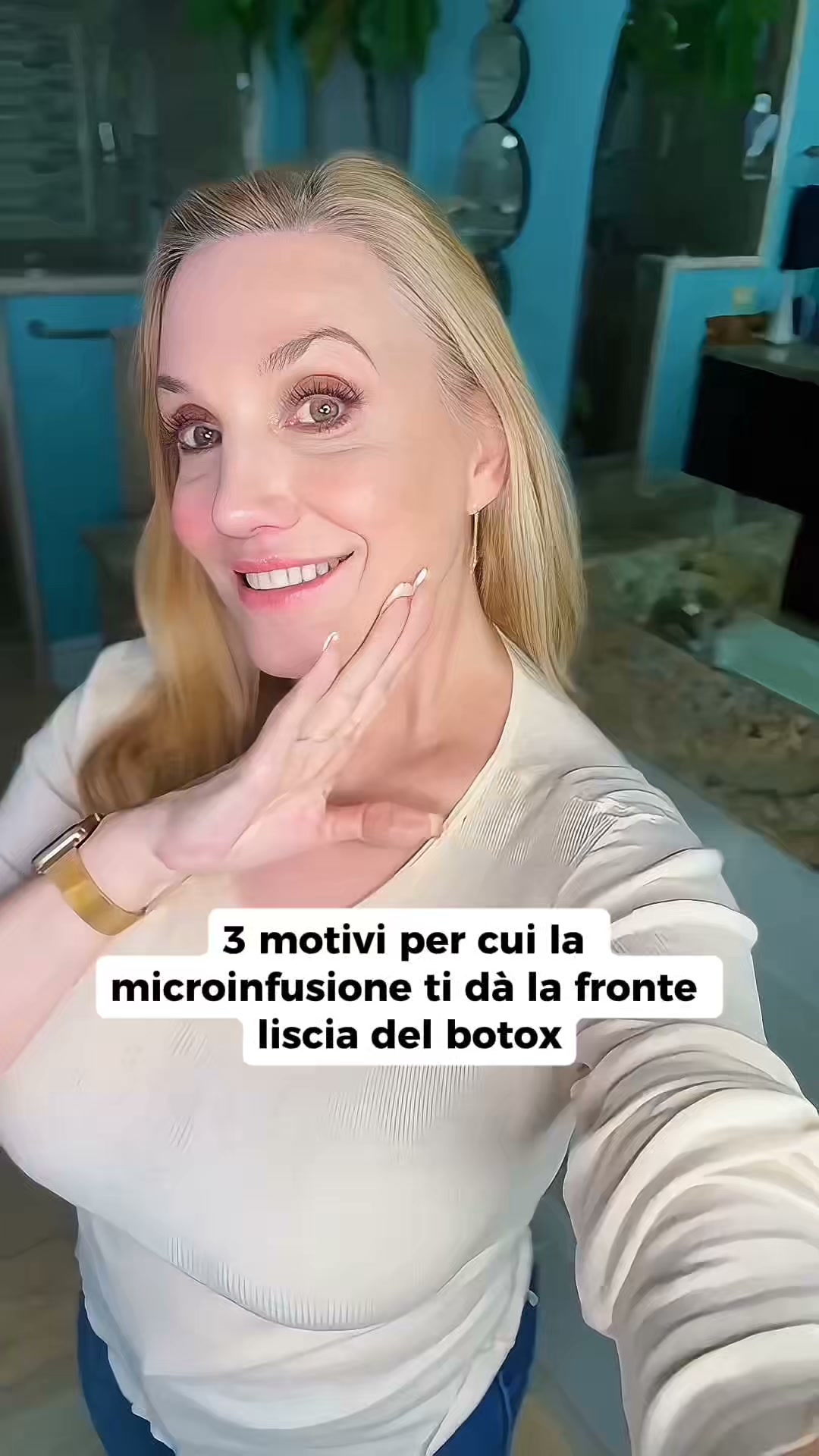 La fronte liscia del botox, naturale