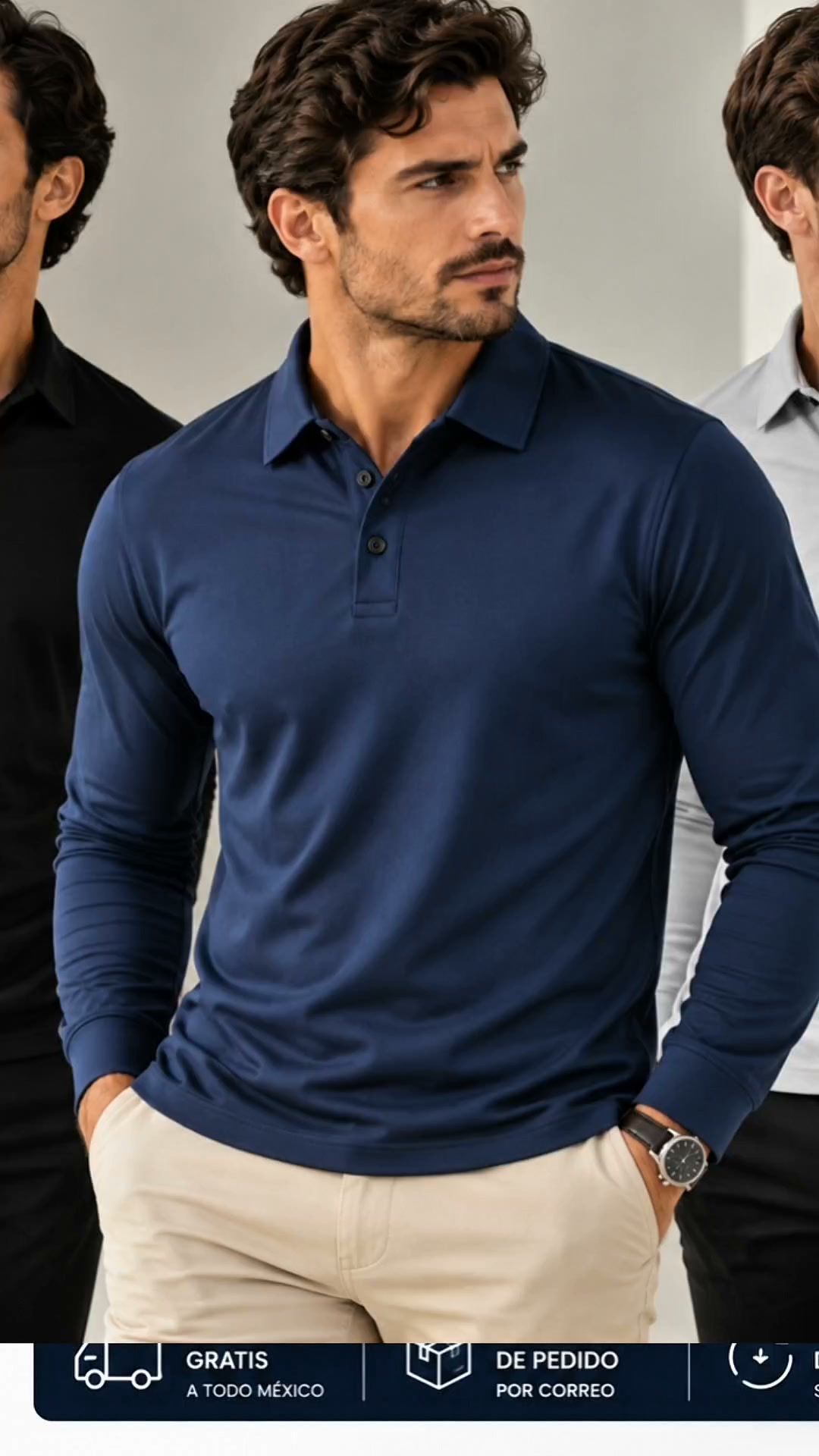 3 ComfortFlex Polos — 44% OFF