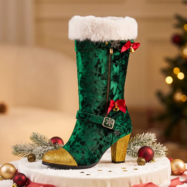 Winter Wonderland: Vintage Velvet Boots