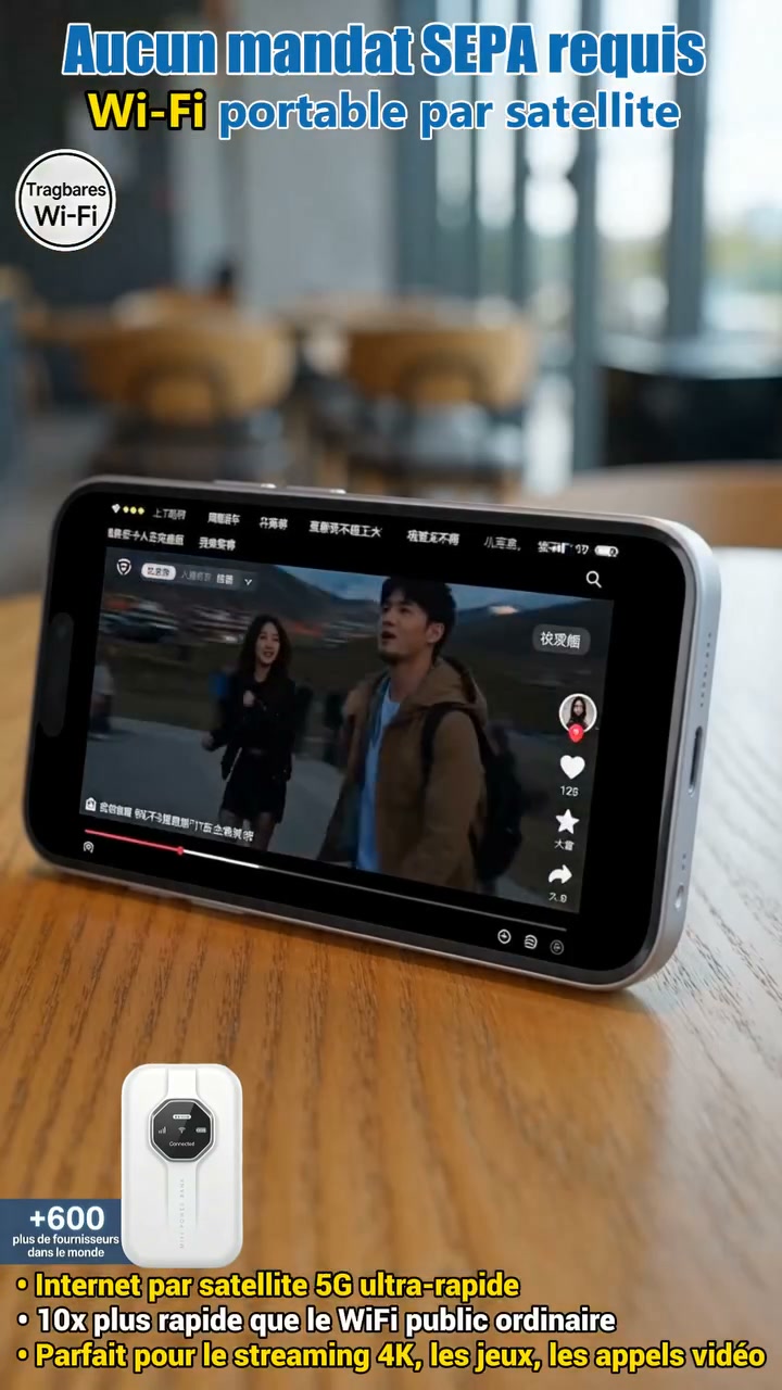 [Connectivité de niveau satellite] WiFi portable sans frontières