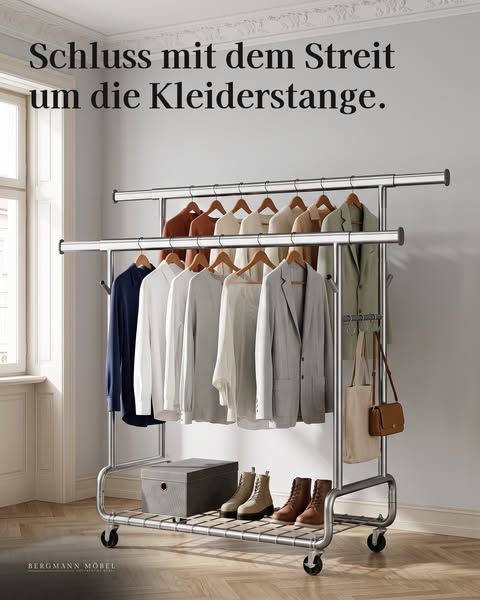 Kleiderständer mit 2 Stangen · 134,95 €