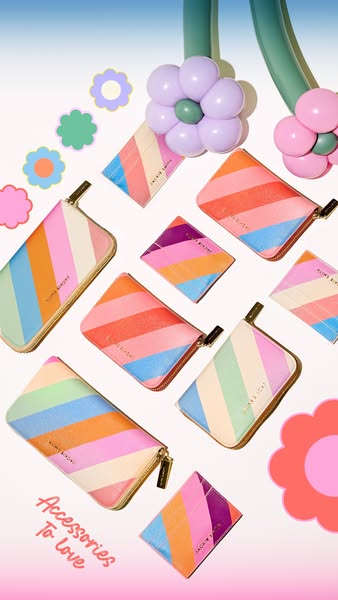 Corita accessories: Stripes in full color