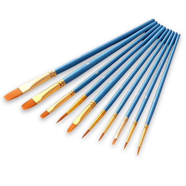 Premium Paint Brushes (Set of 10)
