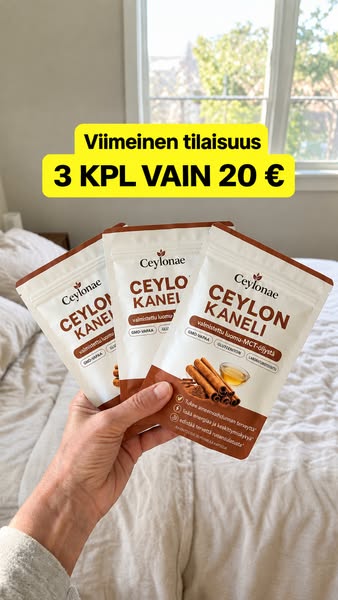 Ceyloninkaneli 7200 mg + MCT-öljy