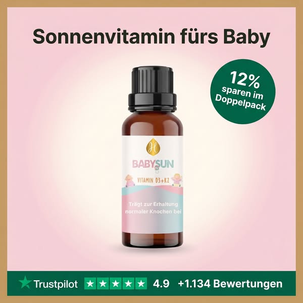 BabySun Vitamin D3 + K2 Tropfen für Babys