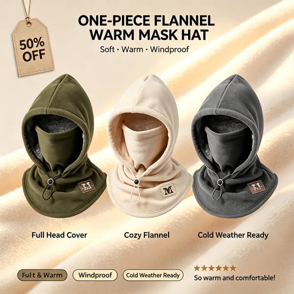 Windproof Integrated Cycling Winter Hat