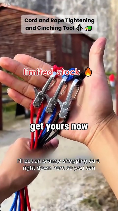 Cord and Rope Tightening and Cinching Tool