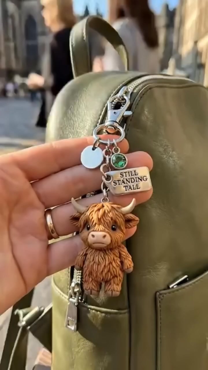 Ein kleiner Highland-Rind-Schlüsselanhänger für dich: Deine tägliche Erinnerung an stille Stärke