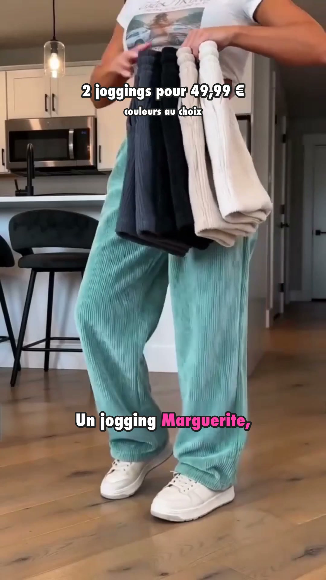 2 joggings velours pour 49,99 € – couleurs au choix