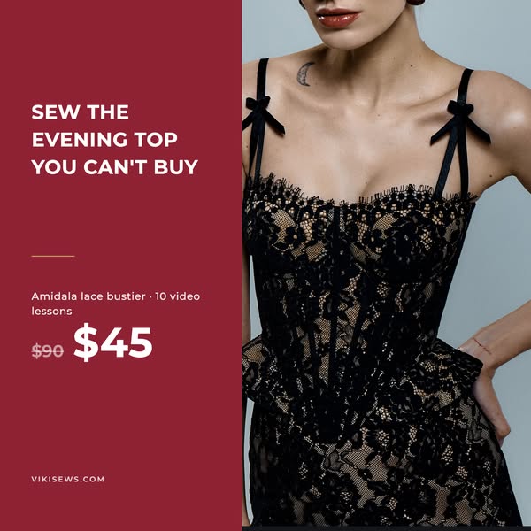 Amidala Bustier Top Course — $45 instead of $90