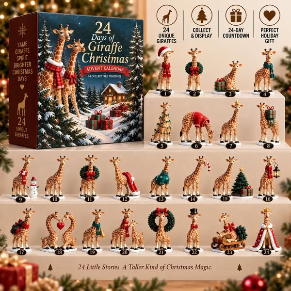 24 Days of Giraffe Christmas — 24 Unique Holiday Characters