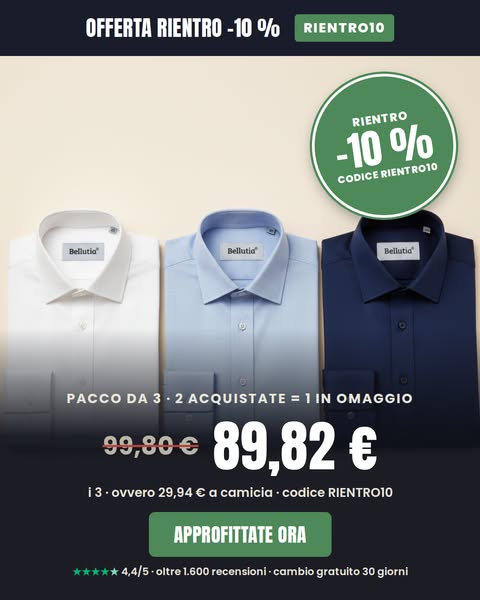 3 camicie a 89,82 €